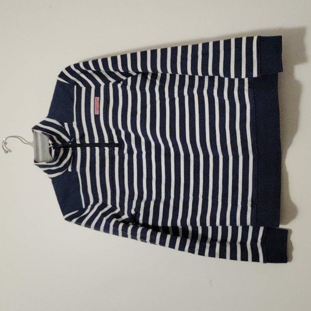 Vineyard Vines woman size small quarter zip strip striped sweatshirt